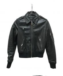 DIESEL（ディーゼル）の古着「カウレザーシングルライダースジャケット」｜ブラック