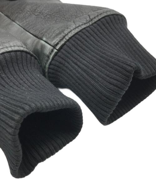 DIESEL（ディーゼル）DIESEL (ディーゼル) カウレザーシングルライダースジャケット ブラック サイズ:Ｓの古着・服飾アイテム