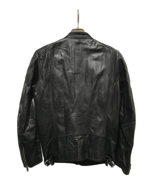 DIESEL（ディーゼル）DIESEL (ディーゼル) シングルレザージャケット ブラック サイズ:Ｓの古着・服飾アイテム