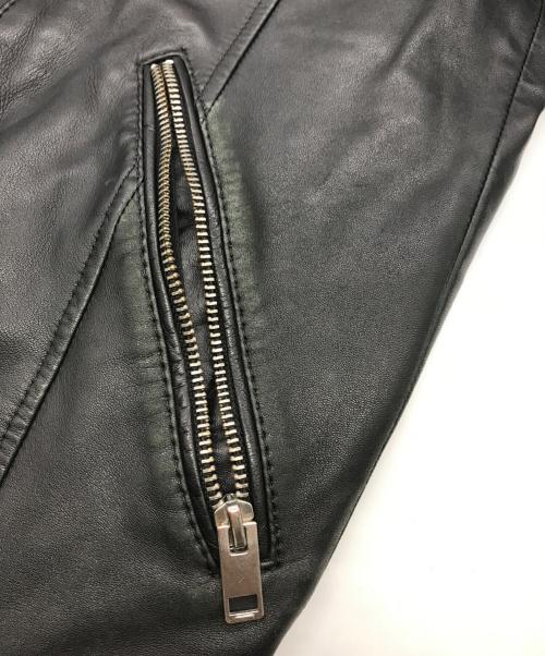 DIESEL（ディーゼル）DIESEL (ディーゼル) シングルレザージャケット ブラック サイズ:Ｓの古着・服飾アイテム