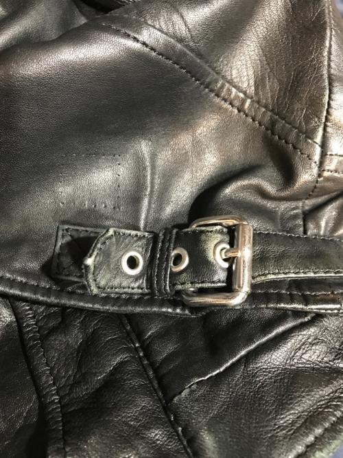 DIESEL（ディーゼル）DIESEL (ディーゼル) シングルレザージャケット ブラック サイズ:Ｓの古着・服飾アイテム