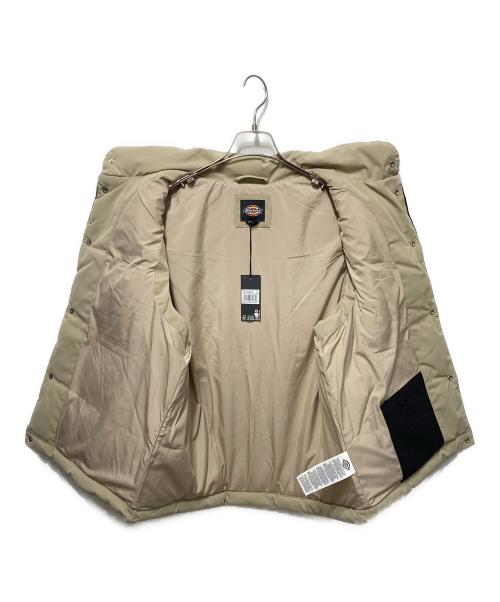 Dickies（ディッキーズ）Dickies (ディッキーズ) PATCH PUFFER VEST/パッチパフィーベスト ブラック×ベージュ サイズ:Ｍの古着・服飾アイテム