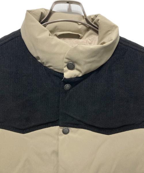 Dickies（ディッキーズ）Dickies (ディッキーズ) PATCH PUFFER VEST/パッチパフィーベスト ブラック×ベージュ サイズ:Ｍの古着・服飾アイテム