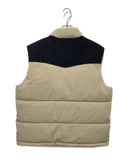 Dickies（ディッキーズ）Dickies (ディッキーズ) PATCH PUFFER VEST/パッチパフィーベスト ブラック×ベージュ サイズ:Ｍの古着・服飾アイテム