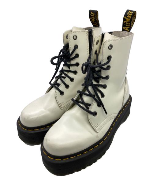 Dr.Martens（ドクターマーチン）Dr.Martens (ドクターマーチン) JADON厚底8ホールブーツ ホワイト サイズ:UK5(24cm)の古着・服飾アイテム