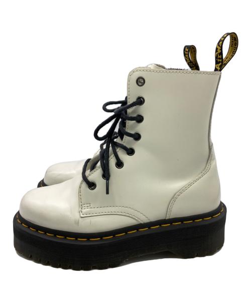 Dr.Martens（ドクターマーチン）Dr.Martens (ドクターマーチン) JADON厚底8ホールブーツ ホワイト サイズ:UK5(24cm)の古着・服飾アイテム