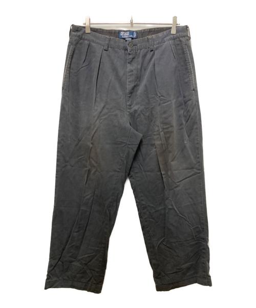 POLO RALPH LAUREN（ポロ・ラルフローレン）POLO RALPH LAUREN (ポロ・ラルフローレン) 90s POLO CHINO 2タックスラックス ブラック サイズ:35の古着・服飾アイテム