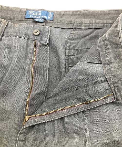 POLO RALPH LAUREN（ポロ・ラルフローレン）POLO RALPH LAUREN (ポロ・ラルフローレン) 90s POLO CHINO 2タックスラックス ブラック サイズ:35の古着・服飾アイテム