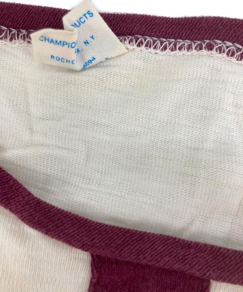 Champion（チャンピオン）Champion (チャンピオン) 70s カレッジプリントTEE ホワイト サイズ:Sの古着・服飾アイテム