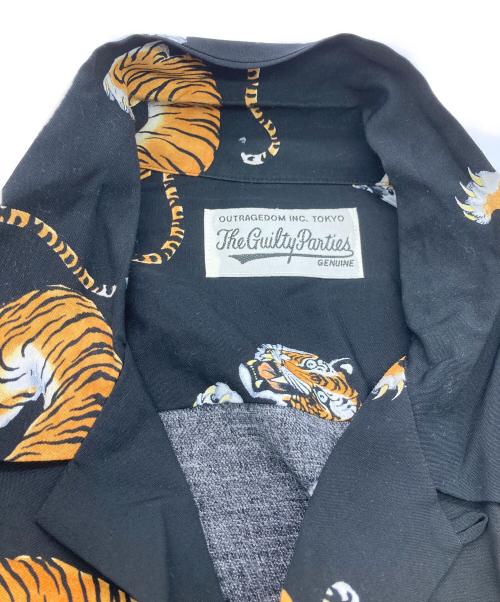 WACKO MARIA（ワコマリア）WACKO MARIA (ワコマリア) tim lehi タイガー総柄オープンカラーシャツ ブラック サイズ:XLの古着・服飾アイテム