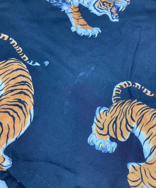 WACKO MARIA（ワコマリア）WACKO MARIA (ワコマリア) tim lehi タイガー総柄オープンカラーシャツ ブラック サイズ:XLの古着・服飾アイテム