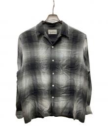 WACKO MARIA（ワコマリア）の古着「OMBRE CHECK OPEN COLLAR SHIRT L/S」｜グレー