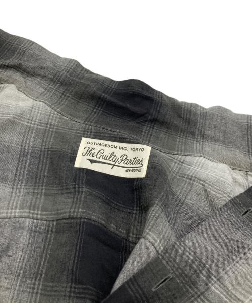 WACKO MARIA（ワコマリア）WACKO MARIA (ワコマリア) OMBRE CHECK OPEN COLLAR SHIRT L/S グレー サイズ:Lの古着・服飾アイテム