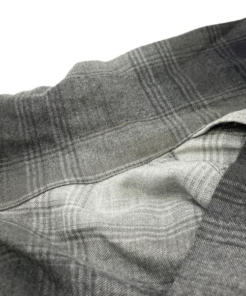 WACKO MARIA（ワコマリア）WACKO MARIA (ワコマリア) OMBRE CHECK OPEN COLLAR SHIRT L/S グレー サイズ:Lの古着・服飾アイテム