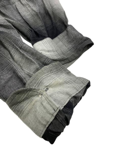 WACKO MARIA（ワコマリア）WACKO MARIA (ワコマリア) OMBRE CHECK OPEN COLLAR SHIRT L/S グレー サイズ:Lの古着・服飾アイテム