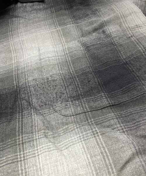 WACKO MARIA（ワコマリア）WACKO MARIA (ワコマリア) OMBRE CHECK OPEN COLLAR SHIRT L/S グレー サイズ:Lの古着・服飾アイテム