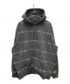 SUPREMEシュプリーム）の古着「Script Stripe Hooded Sweatshirt」｜ブラック