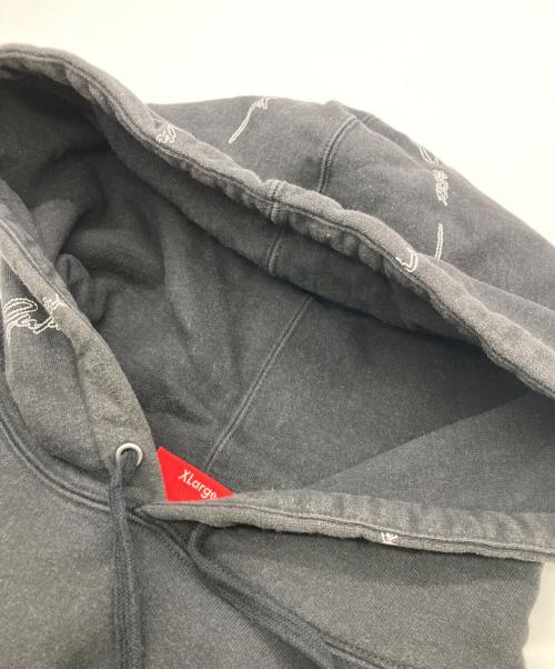 SUPREME（シュプリーム）Supreme (シュプリーム) Script Stripe Hooded Sweatshirt ブラック サイズ:XLの古着・服飾アイテム