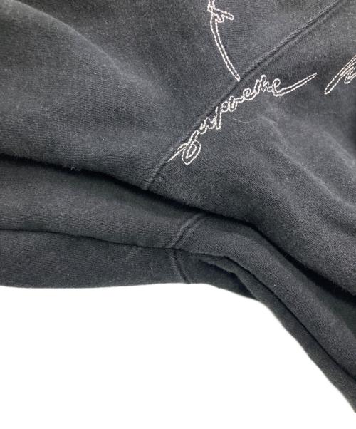 SUPREME（シュプリーム）Supreme (シュプリーム) Script Stripe Hooded Sweatshirt ブラック サイズ:XLの古着・服飾アイテム