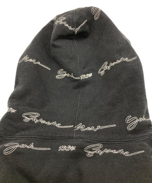 SUPREME（シュプリーム）Supreme (シュプリーム) Script Stripe Hooded Sweatshirt ブラック サイズ:XLの古着・服飾アイテム