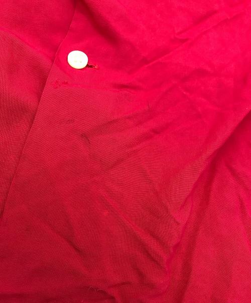 CLUBMAN（クラブマン）CLUBMAN (クラブマン) ニットカラーレーヨンシャツ レッド サイズ:Ｍの古着・服飾アイテム