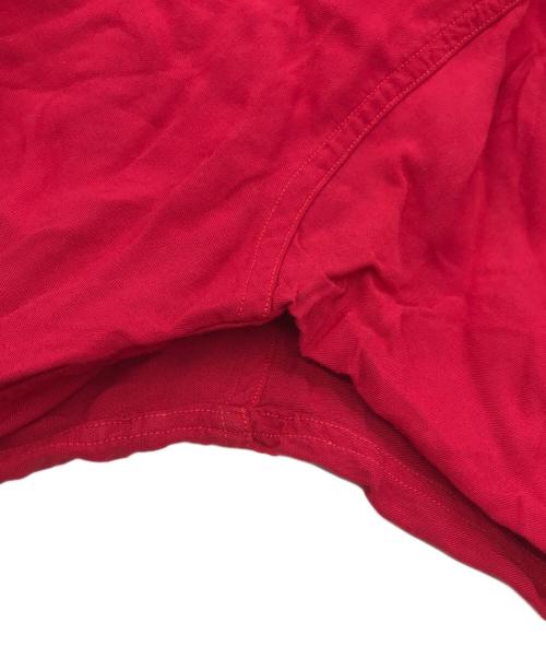 CLUBMAN（クラブマン）CLUBMAN (クラブマン) ニットカラーレーヨンシャツ レッド サイズ:Ｍの古着・服飾アイテム