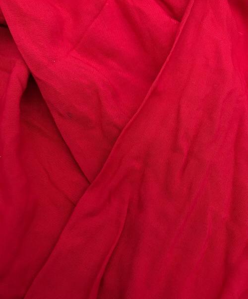 CLUBMAN（クラブマン）CLUBMAN (クラブマン) ニットカラーレーヨンシャツ レッド サイズ:Ｍの古着・服飾アイテム