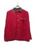 CLUBMAN（クラブマン）の古着「ニットカラーレーヨンシャツ」｜レッド