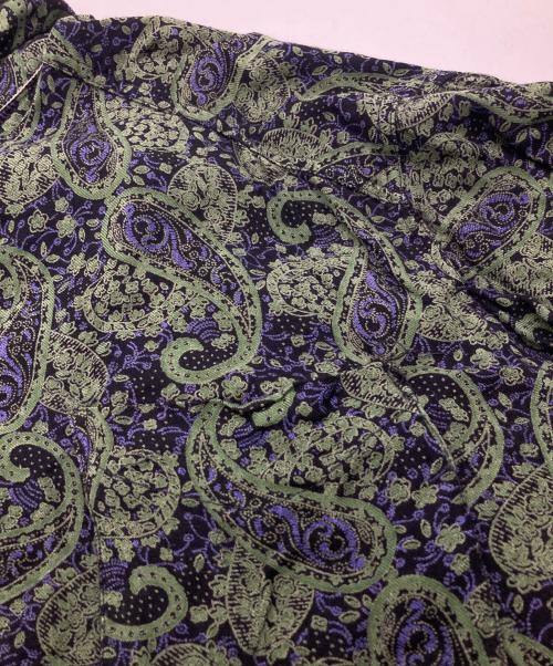 FRITZ BRUCKER（フリッツ ブルッカー）FRITZ BRUCKER (フリッツ ブルッカー) ペイズリーレーヨンシャツ グリーン サイズ:XLの古着・服飾アイテム