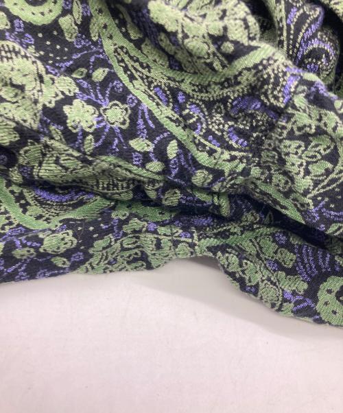 FRITZ BRUCKER（フリッツ ブルッカー）FRITZ BRUCKER (フリッツ ブルッカー) ペイズリーレーヨンシャツ グリーン サイズ:XLの古着・服飾アイテム