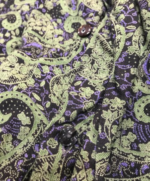 FRITZ BRUCKER（フリッツ ブルッカー）FRITZ BRUCKER (フリッツ ブルッカー) ペイズリーレーヨンシャツ グリーン サイズ:XLの古着・服飾アイテム