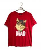 UNDERCOVERアンダーカバー）の古着「MADCAT TEE/マッドキャットＴ」｜レッド