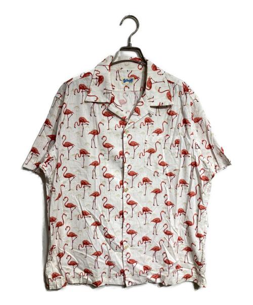 Schott（ショット）Schott (ショット) HAWAIIAN SHIRT FLAMING ホワイト サイズ:不明の古着・服飾アイテム