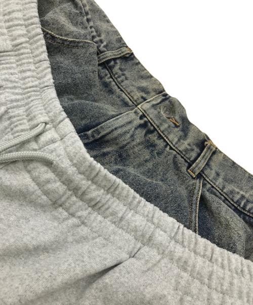 RWS（ロイワークショップ）RWS (ロイワークショップ) レイヤードスウェットパンツ インディゴ×グレー サイズ:４の古着・服飾アイテム
