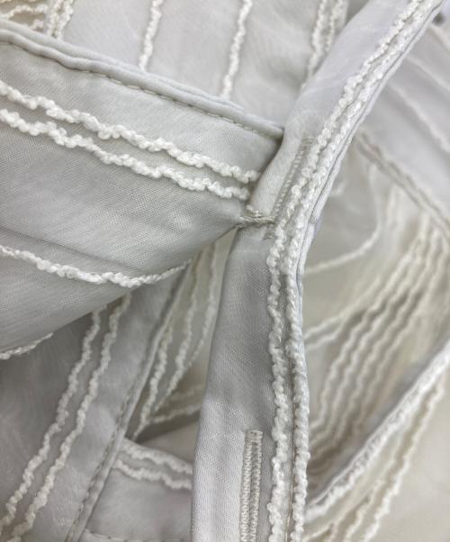 Ameri（アメリ）AMERI (アメリ) SHEER STRIPE SUSPENDER PANT ベージュ サイズ:Ｓの古着・服飾アイテム