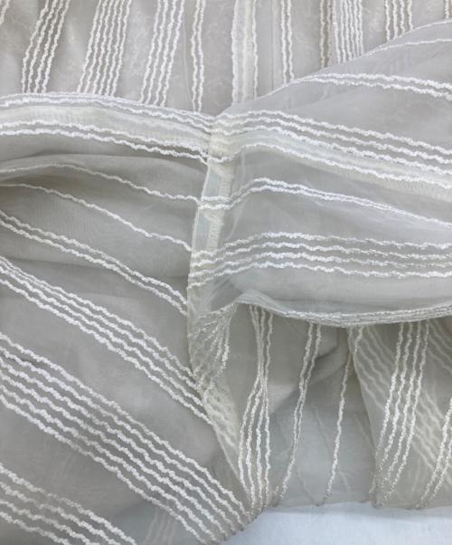 Ameri（アメリ）AMERI (アメリ) SHEER STRIPE SUSPENDER PANT ベージュ サイズ:Ｓの古着・服飾アイテム
