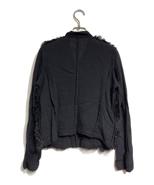 ROBE DE CHAMBRE COMME DES GARCONS（ローブドシャンブル コムデギャルソン）ROBE DE CHAMBRE COMME DES GARCONS (ローブドシャンブル コムデギャルソン) ファードッキングシャーリングジャケット ブラック サイズ:ーの古着・服飾アイテム