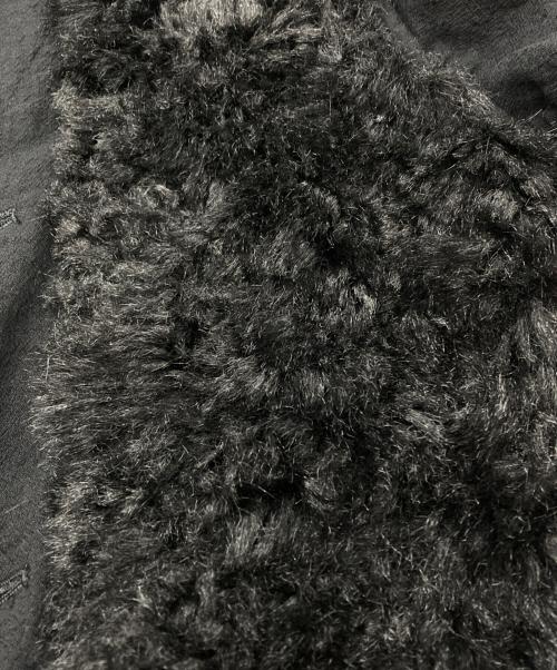 ROBE DE CHAMBRE COMME DES GARCONS（ローブドシャンブル コムデギャルソン）ROBE DE CHAMBRE COMME DES GARCONS (ローブドシャンブル コムデギャルソン) ファードッキングシャーリングジャケット ブラック サイズ:ーの古着・服飾アイテム