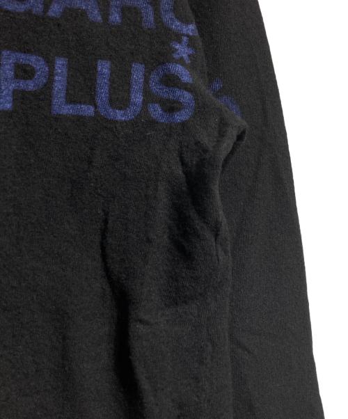 COMME des GARCONS HOMME PLUS（コムデギャルソンオムプリュス）COMME des GARCONS HOMME PLUS (コムデギャルソンオムプリュス) 製品染め縮絨ウールロゴニット ブラック サイズ:ーの古着・服飾アイテム