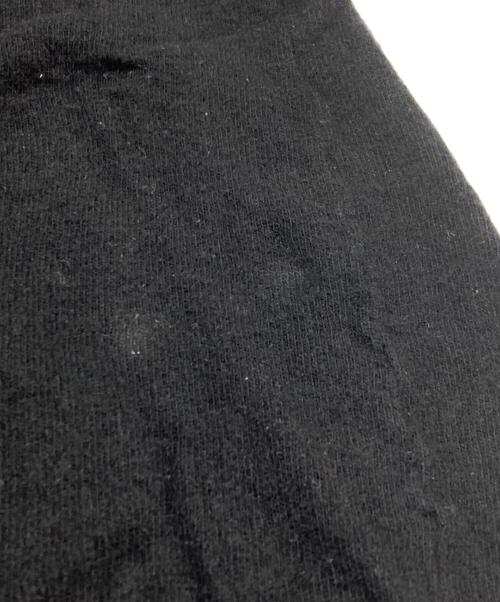 COMME des GARCONS HOMME PLUS（コムデギャルソンオムプリュス）COMME des GARCONS HOMME PLUS (コムデギャルソンオムプリュス) 製品染め縮絨ウールロゴニット ブラック サイズ:ーの古着・服飾アイテム