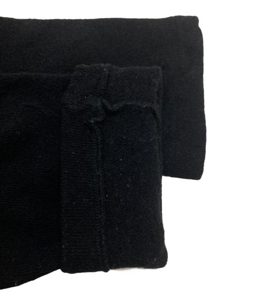 COMME des GARCONS HOMME PLUS（コムデギャルソンオムプリュス）COMME des GARCONS HOMME PLUS (コムデギャルソンオムプリュス) 製品染め縮絨ウールロゴニット ブラック サイズ:ーの古着・服飾アイテム