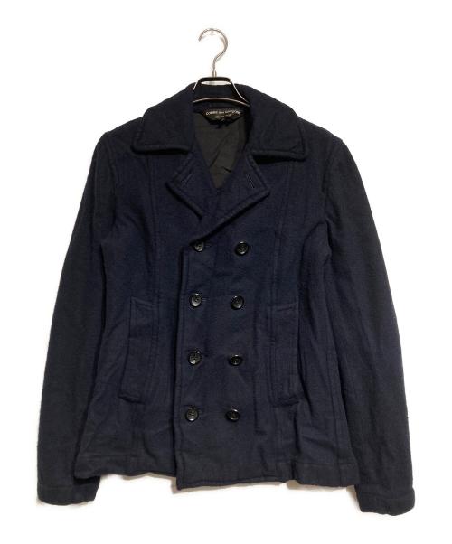 COMME des GARCONS HOMME PLUS（コムデギャルソンオムプリュス）COMME des GARCONS HOMME PLUS (コムデギャルソンオムプリュス) ウール縮絨Pコート ネイビー サイズ:Sの古着・服飾アイテム