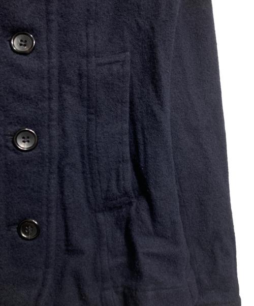 COMME des GARCONS HOMME PLUS（コムデギャルソンオムプリュス）COMME des GARCONS HOMME PLUS (コムデギャルソンオムプリュス) ウール縮絨Pコート ネイビー サイズ:Sの古着・服飾アイテム