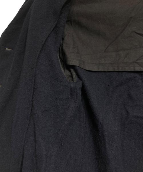 COMME des GARCONS HOMME PLUS（コムデギャルソンオムプリュス）COMME des GARCONS HOMME PLUS (コムデギャルソンオムプリュス) ウール縮絨Pコート ネイビー サイズ:Sの古着・服飾アイテム