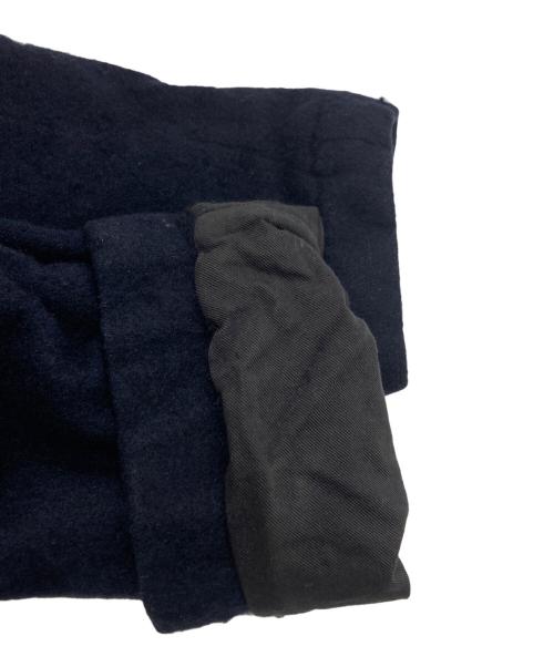 COMME des GARCONS HOMME PLUS（コムデギャルソンオムプリュス）COMME des GARCONS HOMME PLUS (コムデギャルソンオムプリュス) ウール縮絨Pコート ネイビー サイズ:Sの古着・服飾アイテム