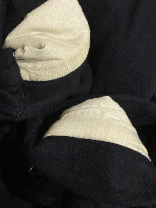 COMME des GARCONS HOMME PLUS（コムデギャルソンオムプリュス）COMME des GARCONS HOMME PLUS (コムデギャルソンオムプリュス) ウール縮絨Pコート ネイビー サイズ:Sの古着・服飾アイテム