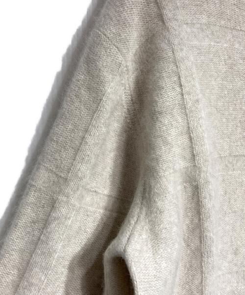 rencontrant（レンコントラント）rencontrant (レンコントラント) フォックスウールシャドーチェッククルーネックニット/Fox Wool Shadow Check Crew Neck Knit  ベージュ サイズ:Mの古着・服飾アイテム