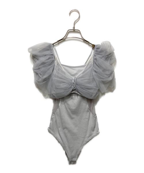 Snidel（スナイデル）Snidel (スナイデル) レースボディスーツ グレー サイズ:FREEの古着・服飾アイテム