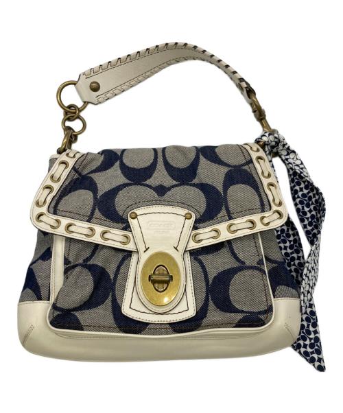 COACH（コーチ）COACH (コーチ) シグネチャーデニムワンショルダーバッグ グレーの古着・服飾アイテム