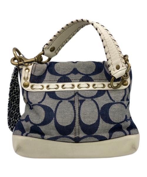 COACH（コーチ）COACH (コーチ) シグネチャーデニムワンショルダーバッグ グレーの古着・服飾アイテム